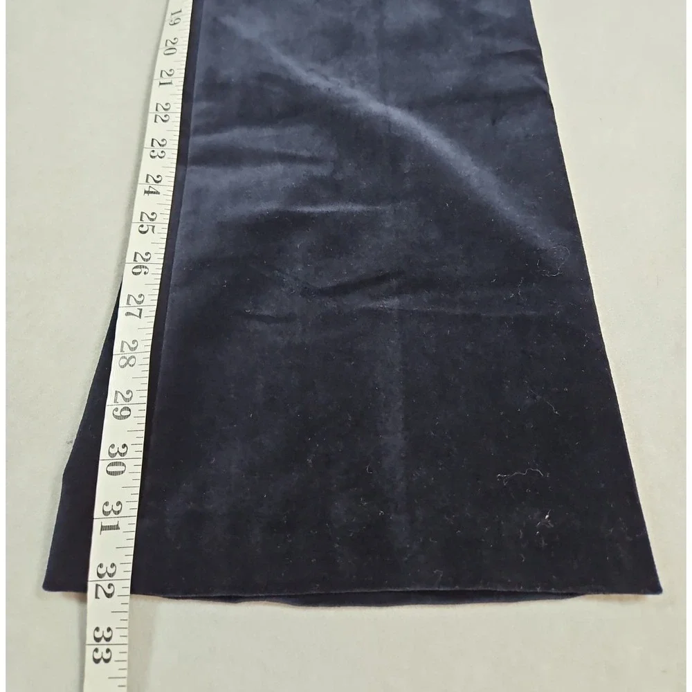 Zara Womens Black Velour High Rise Straight Leg Pants Size Large NWOT